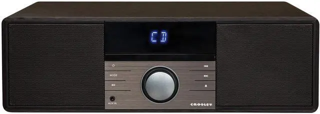Alt view image 2 of 2 - Crosley CR3502A-BK Metro Bluetooth FM Clock Radio and CD Player, Black