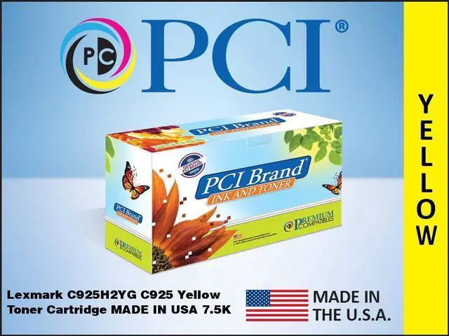 Main image of Pci Brand Lexmark C925H2Yg-Pci Eco-Friendly Sustainable Remanufactured Lexmark C925H2Yg Yellow Toner Cartridge 7500
