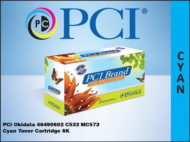 Main image of PCI Brand Okidata 46507503-PCI New Compatible Replacement For Okidata 46507503 Cyan Toner Cartridge 6000 Page Yield