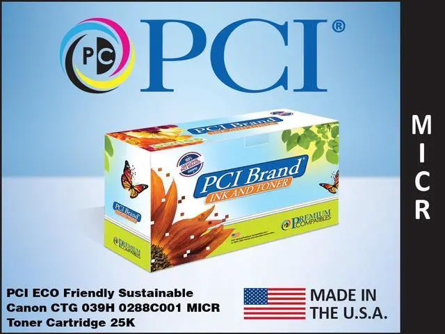 Main image of PCI Brand Canon 0288C001AAM-PCI ECO-Friendly Sustainable Remanufactured Canon Cartridge 039H 0288C001 Scan Capable MICR Toner Cartridge 25K Page Yield