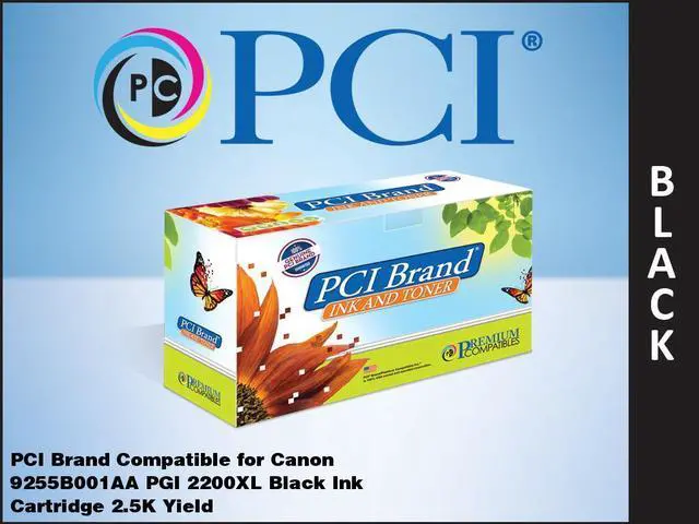 Main image of PCI Brand Canon 9255B001AA-PCI New Compatible Replacement For Canon 9255B001AA Black InkJet Cartridge 2500 Page Yield