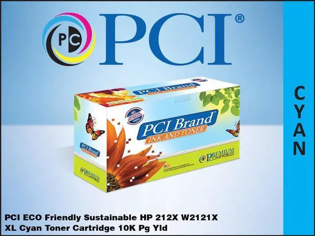 Main image of PCI Brand ECO-Friendly Reman HP 212X W2121X XL Cyan Toner Cartridge 10K Yld for HP Color LaserJet Enterprise Flow MFP M578, M554, M555, M578DN series