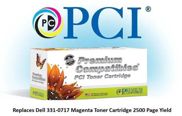 Alt view image 4 of 4 - Premium Compatibles 331-0717 Premium Compatibles Dell 2150 2155 3310717 2Y3CM Magenta Toner Cartridge - PCI Dell 331-0717 2Y3CM 8WNV5 2.5K Magenta Laser Toner Cartridge for Dell 2150CDN Dell 2150CN