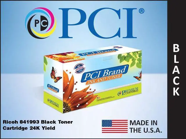 Alt view image 5 of 5 - PCI - PCI RICOH 841993, 842124 BLACK TONER CARTRIDGE 24K YIELD GSA & TAA COMPLIANT FOR
