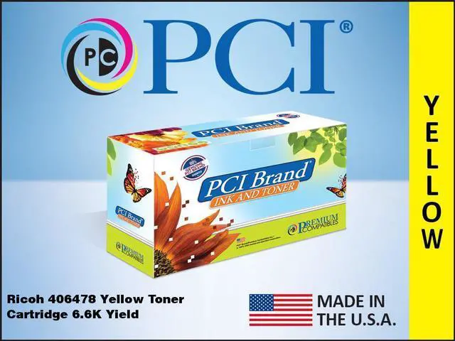 Alt view image 4 of 4 - Pci Ricoh 406478 Yellow Toner Cartridge