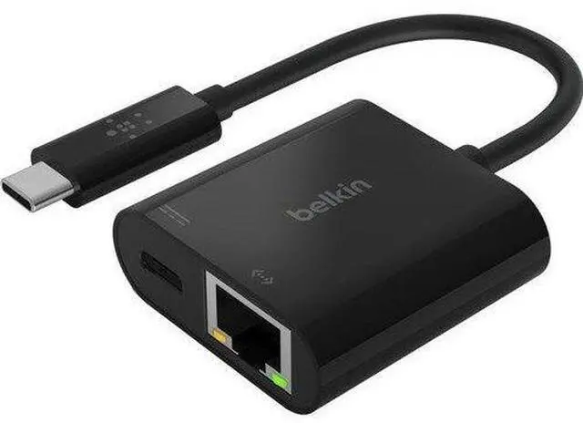 Alt view image 11 of 11 - Belkin USB-C to Ethernet + Charge Adapter INC001BKBL