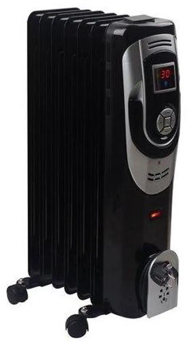 Alt view image 8 of 8 - Optimus H6015L Digital 7 Fin Oil Filled Radiator Heater