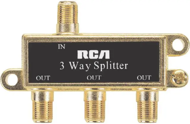 Alt view image 8 of 8 - RCA VH48 Basic Series Video 3-way Signal Splitter