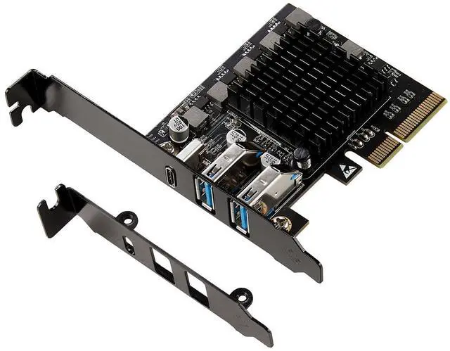 Main image of Pci-Express 3.0 X4, 2-Port Usb 3.2 Type-A And 1-Port Usb 3.2 Gen2X2 Type-C 20Gbps Host Controller Card. Compliant With Usb 3.2 Specification Rev. 1.0.  Upstream Port Supports Usb 3.2 Gen2X2 (20Gbps),