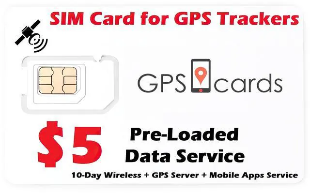 Main image of Prepaid GPS.cards SIM GPS Vehicle Tracker with Access to GPS Tracking Platform