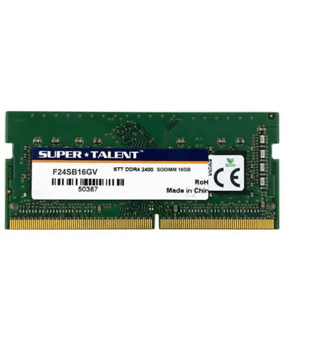 Alt view image 3 of 3 - Super Talent DDR4-2400 SODIMM 16GB Value Notebook Memory PC Memory F24SB16GV