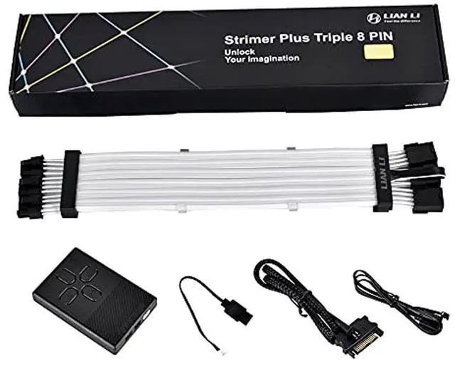 Alt view image 12 of 11 - LIAN LI  STRIMER PLUS TRIPLE 8 PIN -- Addressable RGB VGA power cable---- Strimer plus triple 8 pins