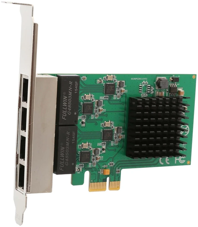 Main image of 4 Port Quad Gigabit Ethernet PCI Express 2.1 PCI-E x1 Network Interface Card (NIC) 10/100/1000 Mbps Realtek Chipset SI-PEX24042