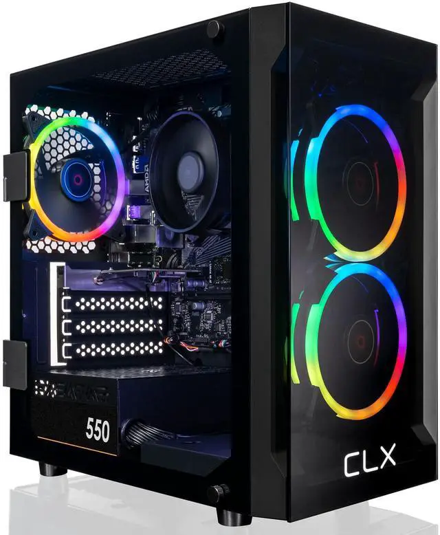 Alt view image 15 of 15 - CLX SET Gaming Desktop - AMD Ryzen 7 5700G 3.8GHz 8-Core Processor, 16GB DDR4 Memory, Radeon Vega 8 2GB Shared Graphics 1TB NVMe M.2 SSD, WiFi, Win 11 Home 64-bit