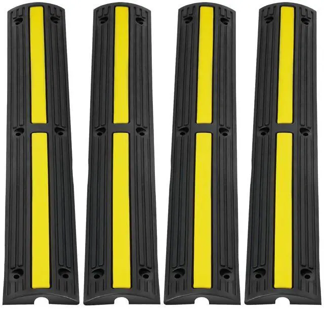 Alt view image 4 of 9 - VEVOR 4 PCs 39'' Cable Protector Ramp 18000 lbs Speed Bump Floor Cable Protector