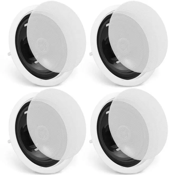 Alt view image 2 of 8 - VEVOR 4 PCs 6.5'' Bluetooth in Ceiling Speakers, 150W, Flush Mount Ceiling & in-Wall Speaker System with 8Impedance 89dB Sensitivity, for Home Kitchen Living Room Bedroom or Covered Outdoor Porches
