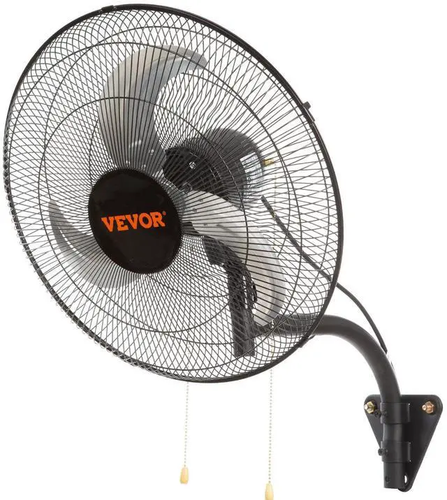 Alt view image 3 of 9 - VEVOR Wall Mount Fan, 18 Inch, 3-speed High Velocity Max. 4000 CFM Oscillating Industrial Wall Fan, Commercial or Residential for Warehouse, Greenhouse, Workshop, Patio, Basement, Black, ETL Listed