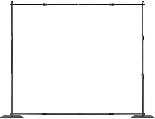 Alt view image 2 of 8 - VEVOR 10ft x 10ft Pipe and Drape Kit, Heavy Duty Backdrop Stand with Carbon Steel Base, Adjustable Backdrop Support with 6 Clamps and A Carry Bag for Wedding, Party, Event, Photography, and Exhibition