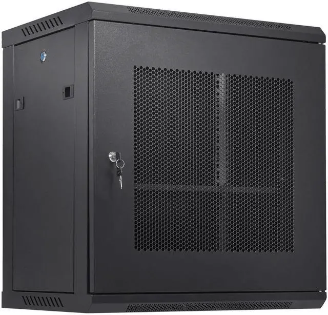 Alt view image 3 of 8 - VEVOR 12U Wall Mount Network Server Cabinet, 15.5'' Deep, Server Rack Cabinet Enclosure, 200 lbs Max. Ground-mounted Load Capacity, with Locking Door Side Panels, for IT Equipment, A/V Devices