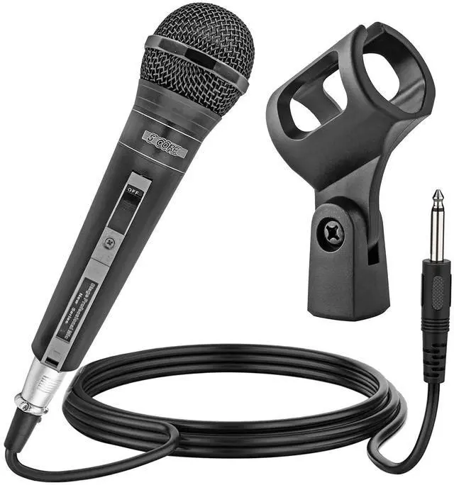 Alt view image 10 of 10 - 5 Core Microphone XLR Dynamic Mic Karaoke Singing Handheld Microfono Wired Professional Unidirectional 1/4 Plug In Cord Connection for Vocal DJ Music - PM 757