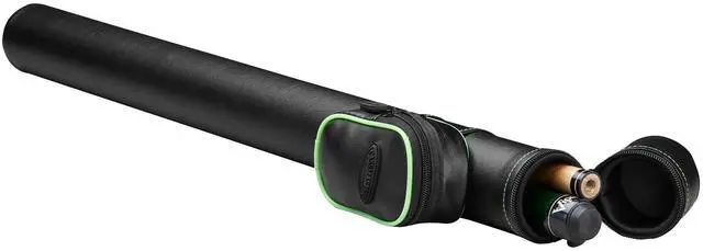 Alt view image 2 of 2 - Casemaster Q-Vault Supreme Black with Green Trim Cue Case