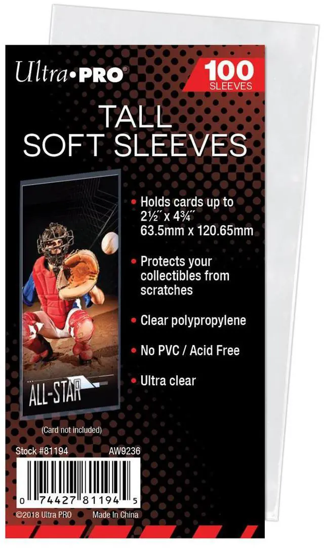 Alt view image 2 of 2 - Ultra Pro Card Sleeve - Tall (100 per Pack)
