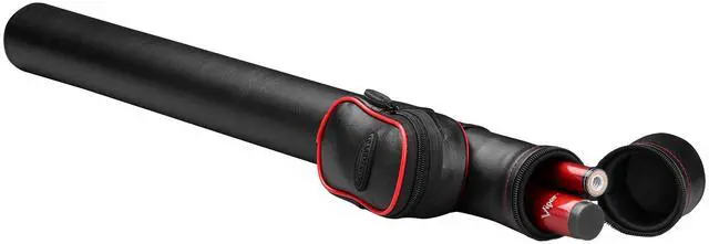 Alt view image 2 of 2 - Casemaster Q-Vault Supreme Black with Red Trim Cue Case