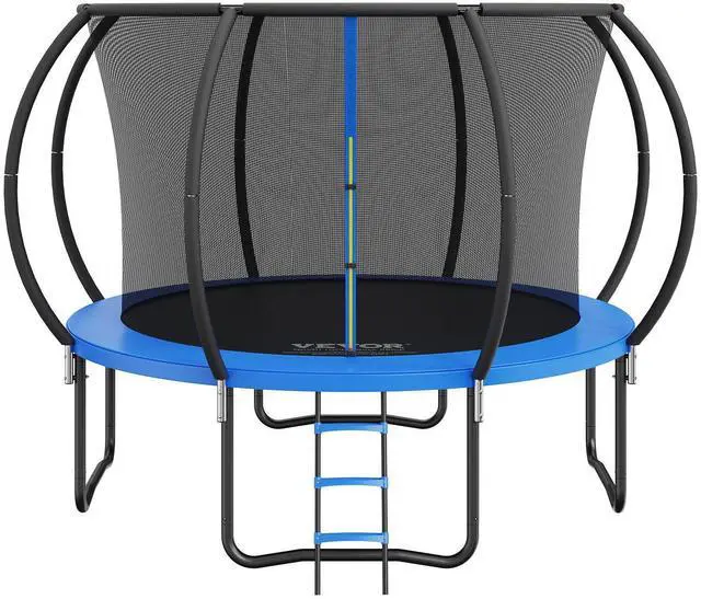 Main image of Vevor 10Ft Trampoline, 330 Lbs Trampoline With Enclosure Net, Ladder, And Curved Pole, Heavy Duty Trampoline With Jumping Mat And Spring Cover Padding, Outdoor Recreational Trampolines For Kids Adults