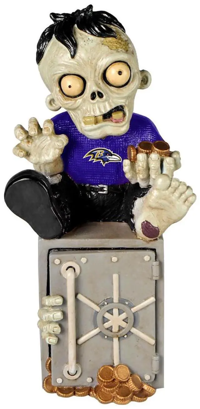 Alt view image 2 of 2 - Baltimore Ravens Zombie Figurine Bank CO