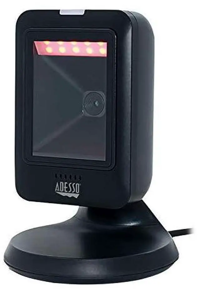 Alt view image 15 of 15 - Adesso 2D Omnidirectional USB Desktop Hand-Free CMOS Barcode Scanner 30 FPS
