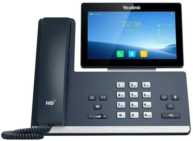 Alt view image 8 of 9 - yealink t58w 16 lines. 7-inch color touch screen display. dual usb ports, dual-port gigabit ethernet, poe, power adapter not included (sip-t58w)