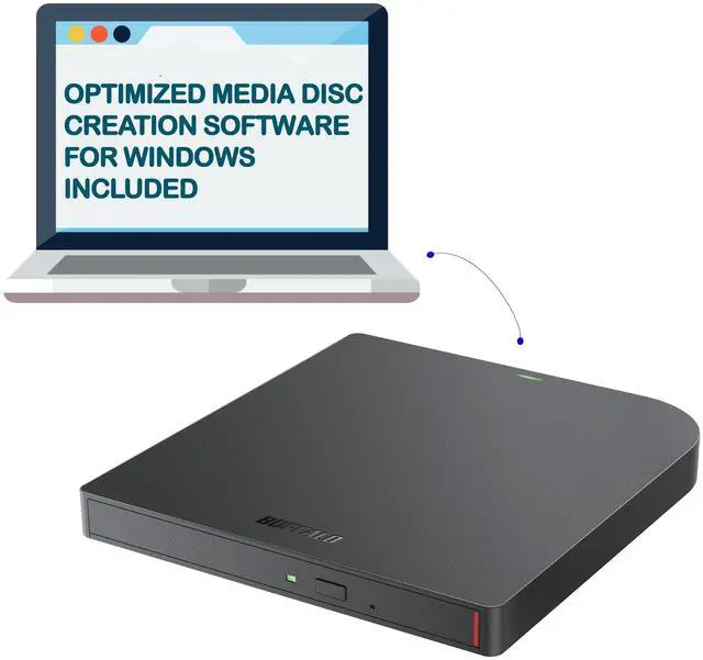 Alt view image 9 of 9 - Buffalo MediaStation DVD-Writer DVSMPUV8U3B