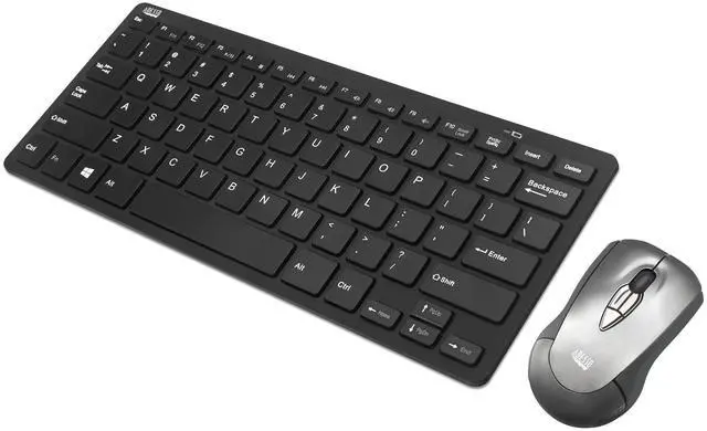 Alt view image 12 of 12 - ADESSO Air Mouse Mobile With Compact Keyboard WKB-5100CB 2.4 GHz Wireless Technology Keyboard