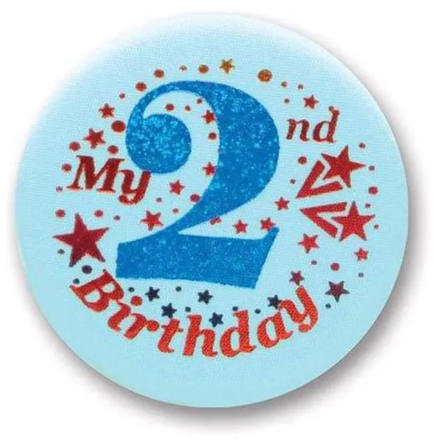 Alt view image 2 of 2 - My 2nd Birthday Satin Button
