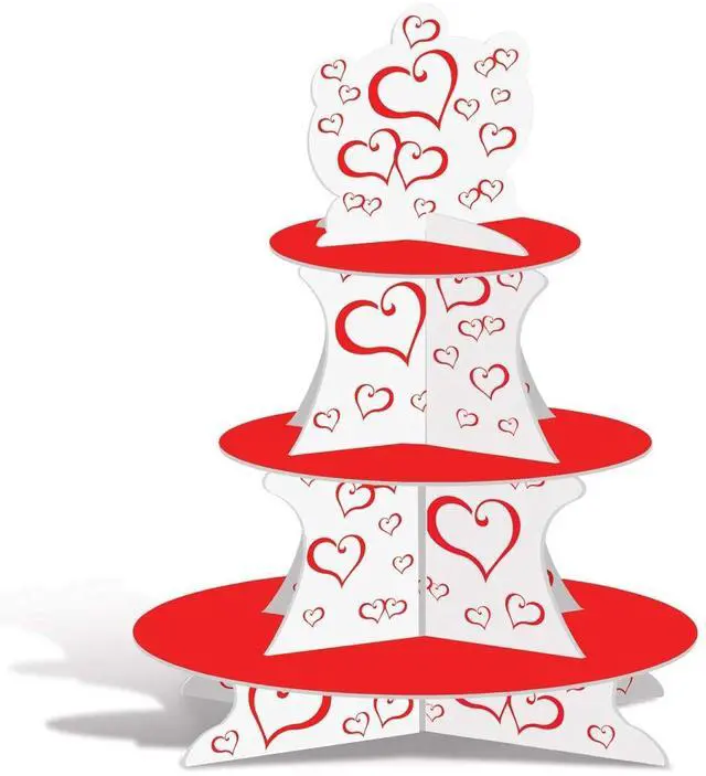 Main image of Valentine Cupcake Stand - Elegant Display For Valentine'S Day Treats (Pack Of 12)