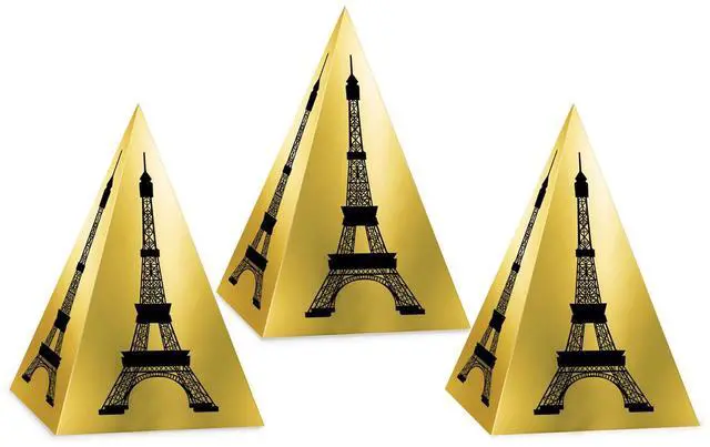 Main image of Eiffel Tower Favor Boxes - Parisian Charm For Any Occasion (Pack Of 12)