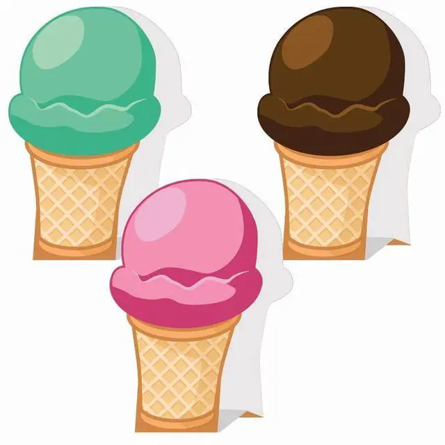 Main image of "Whimsical 3-D Ice Cream Centerpieces - Pack Of 12 - Perfect For Any Event!"