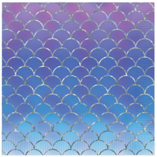 Main image of Enchanting Mermaid Scales Luncheon Napkins - Pack Of 12