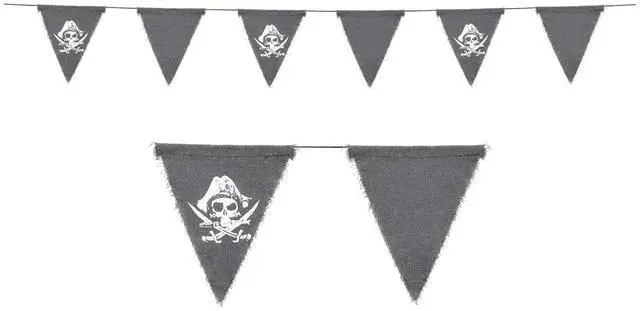 Main image of Pirate Fabric Pennant Banner Set - 12 High-Quality Banners For Adventure-Filled Parties