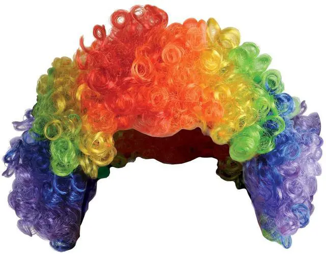 Alt view image 2 of 2 - Beistle Adjustable Clown Wig; Rainbow 60273