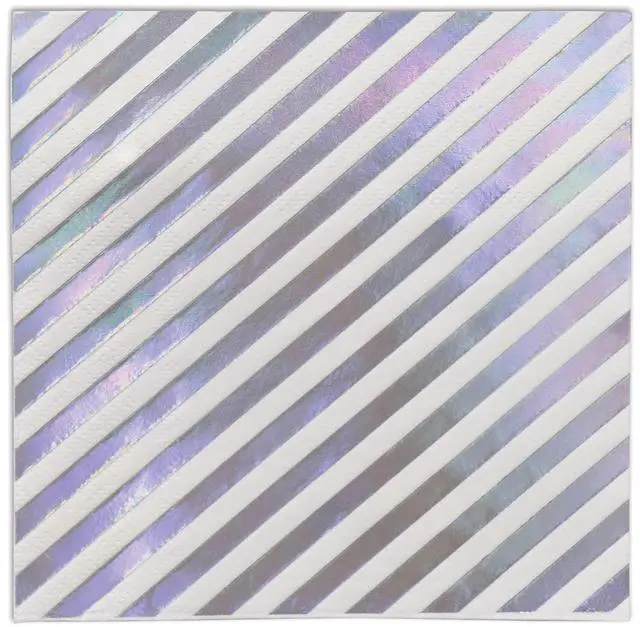 Main image of Elegant Iridescent Stripes Luncheon Napkins - Pack Of 12