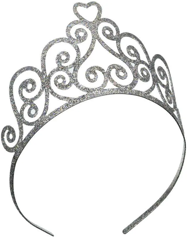 Alt view image 2 of 2 - Glittered Metal Tiara