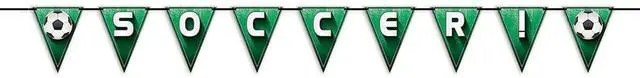 Main image of Soccer/Football Pennant Streamers - Pack Of 12 For Festive Sports Parties