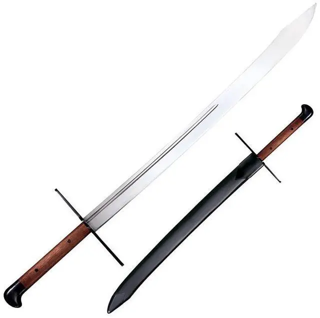 Alt view image 13 of 13 - COLDSTEEL 88GMS COLD STEEL GROSSE MESSER WITH LEATHER SCABBARD