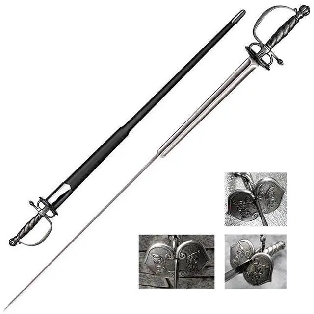 Alt view image 3 of 3 - COLDSTEEL 88CLMS COLD STEEL Colichemarde Sword 32-3/8 Carbon Steel Blade