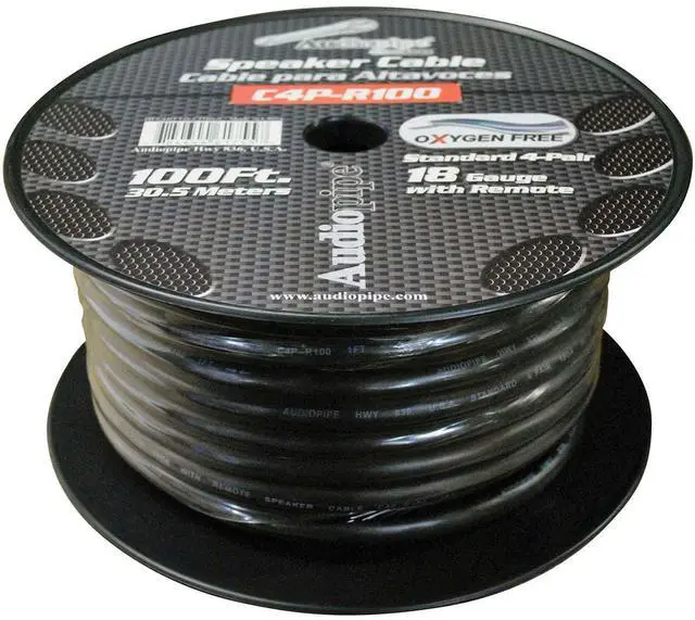 Alt view image 10 of 10 - Speed Cable Audiopipe 100' 9 Wire; 4Pr. Spkrs + Remote C4PR100