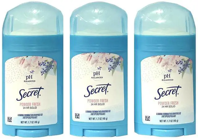 Alt view image 2 of 2 - Secret Secret Anti-Perspirant Deodorant Wide Solid Powder Fresh, Powder Fresh 1.7 oz (Pack of 3)