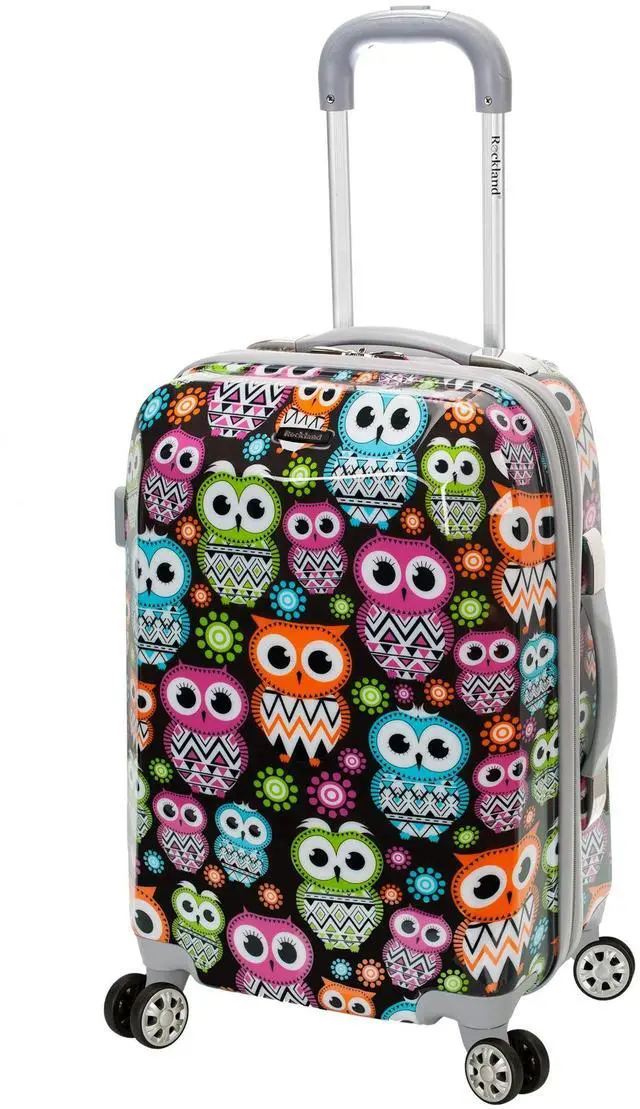 Main image of Rockland Vision Hardside Spinner Wheel Luggage, Owl, Carry-On 20-Inch