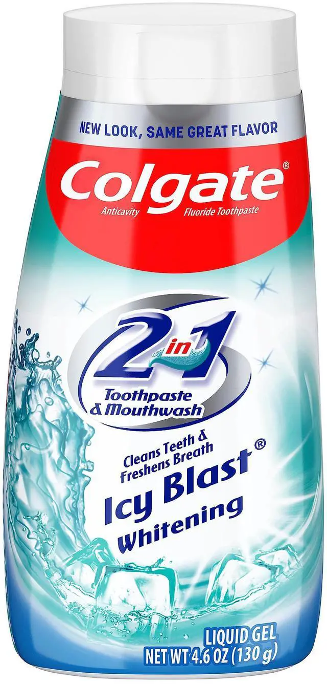 Main image of 2-in-1 Whitening Toothpaste Gel and Mouthwash, Icy Blast, 4.6 Oz