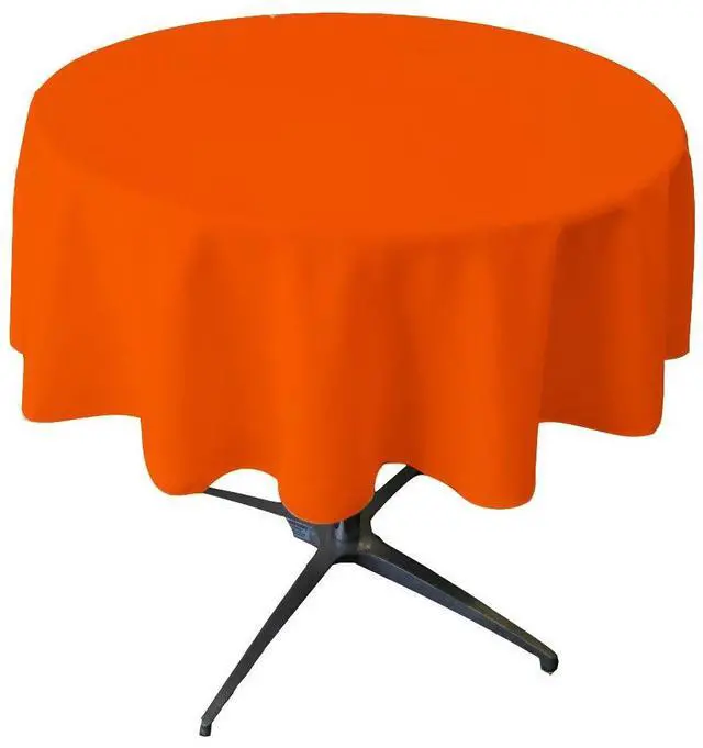 Alt view image 2 of 2 - LA Linen Polyester Poplin Tablecloth 51-Inch Round, Orange